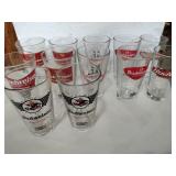 12 Budweiser glasses
