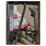 Screwdrivers , pry bar, wrecking bar, numbers for
