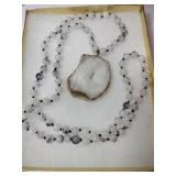 Unique gold leaf necklace