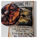 2 Metal Dinosaur Signs. One new in package.