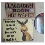 New Wood Signs & Sun catcher