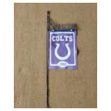 Iron 48in Welcome garden flag stake & Colts