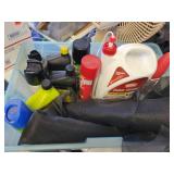 Porch screen, outdoor sprays, bar & chain oil