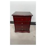 4 tier jewelry box wooden with costume jewelry