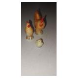 Miniature porcelain chickens 1in