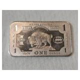 Buffalo .999 fine silver troy ounce bar Buffalo .999 fine silver troy ounce bar