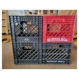 4 plastic crates dairy, Kemps 4 plastic crates dairy, Kemps