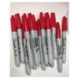 15 Red  sharpie permanent markers 15 Red  sharpie permanent markers