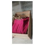 Velvet hangers and wooden box Velvet hangers and wooden box