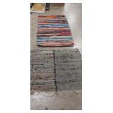 3 multi colored rag rugs 2 are 30x 18 , 1 is 3 multi colored rag rugs 2 are 30x 18 , 1 is