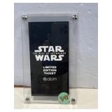 framed commemorative movie ticket for Star Wars: framed commemorative movie ticket for Star Wars: