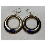 Silver earrings unmarked.    .305oz Silver earrings unmarked.    .305oz