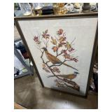 Framed vintage pheasant scene 24x36 Framed vintage pheasant scene 24x36
