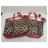 2 vinyl leopard print crossbody bags purses new 2 vinyl leopard print crossbody bags purses new