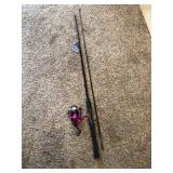 New 2 pc fishing pole w/Zebco slingshot open face New 2 pc fishing pole w/Zebco slingshot open face