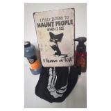 New Metal Sign & Vampire Blood Hand soap & a New Metal Sign & Vampire Blood Hand soap & a
