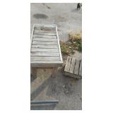 Wooden bench and stool Wooden bench and stool