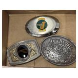 3 belt buckles one Jack Daniels 3 belt buckles one Jack Daniels