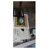 Framed artwork,  clock clothing and more Framed artwork,  clock clothing and more
