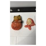 Chalk ware string holder wall decoration and Chalk ware string holder wall decoration and