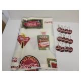 Coca-Cola 64in Shower curtain & 12 metal hooks Coca-Cola 64in Shower curtain & 12 metal hooks