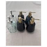 6 glass soap dispenser bottles with pump tops 6 glass soap dispenser bottles with pump tops