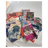 Vintage music and advertising booklets flat full Vintage music and advertising booklets flat full