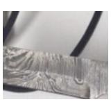 New 4" Damascus Steel Knife Necklace with leather New 4" Damascus Steel Knife Necklace with leather