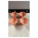 Modernstone hazel atlas coral sherbet bowls x4 Modernstone hazel atlas coral sherbet bowls x4