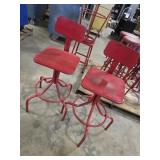 2 industrial high back stools 2 industrial high back stools