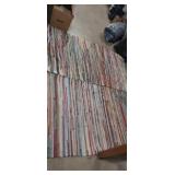 2 matching muti colored area rag rugs 65in x 42in 2 matching muti colored area rag rugs 65in x 42in