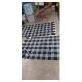 2 matching patinavile black and white rag rugs 2 matching patinavile black and white rag rugs