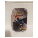 A Pokemon Collectors Tin with over 60 cards A Pokemon Collectors Tin with over 60 cards