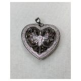 Silver heart pendant marked 925.   .220oz Silver heart pendant marked 925.   .220oz