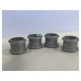 4 pewter napkin rings 4 pewter napkin rings