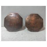 2 motor vehicle badges 2 motor vehicle badges