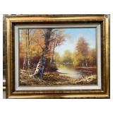 16x20 framed landscape painting signed Dressery 16x20 framed landscape painting signed Dressery