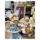 Nativity and angel figurines all about 10 inches Nativity and angel figurines all about 10 inches
