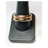 2 stainless steel gold tone ring size 10 2 stainless steel gold tone ring size 10