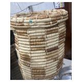 handwoven wicker hamper with lid 24-in tall handwoven wicker hamper with lid 24-in tall