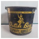 Dutch boy paint bucket 8in tall 9.5in diameter Dutch boy paint bucket 8in tall 9.5in diameter
