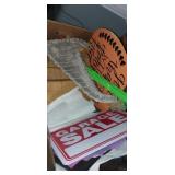 Fabrics ,baking sheets , garage sale signs and Fabrics ,baking sheets , garage sale signs and