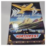 Modern northwest airlines porcelain sign 13in x Modern northwest airlines porcelain sign 13in x