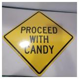 Double side yellow candy heavy cardboard sign Double side yellow candy heavy cardboard sign