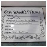Metal menu sign 18in x 15in Metal menu sign 18in x 15in