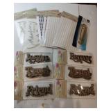 Laser  cut craft words, stickers and transfers Laser  cut craft words, stickers and transfers