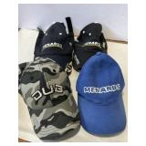 Group of baseball caps Menards and DUB Group of baseball caps Menards and DUB