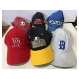 Group of baseball caps sports, IU, baseball etc. Group of baseball caps sports, IU, baseball etc.