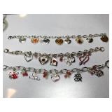 3 Valentine charm bracelets 3 Valentine charm bracelets
