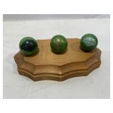 Harley-Davidson branded marbles w/wooden display Harley-Davidson branded marbles w/wooden display